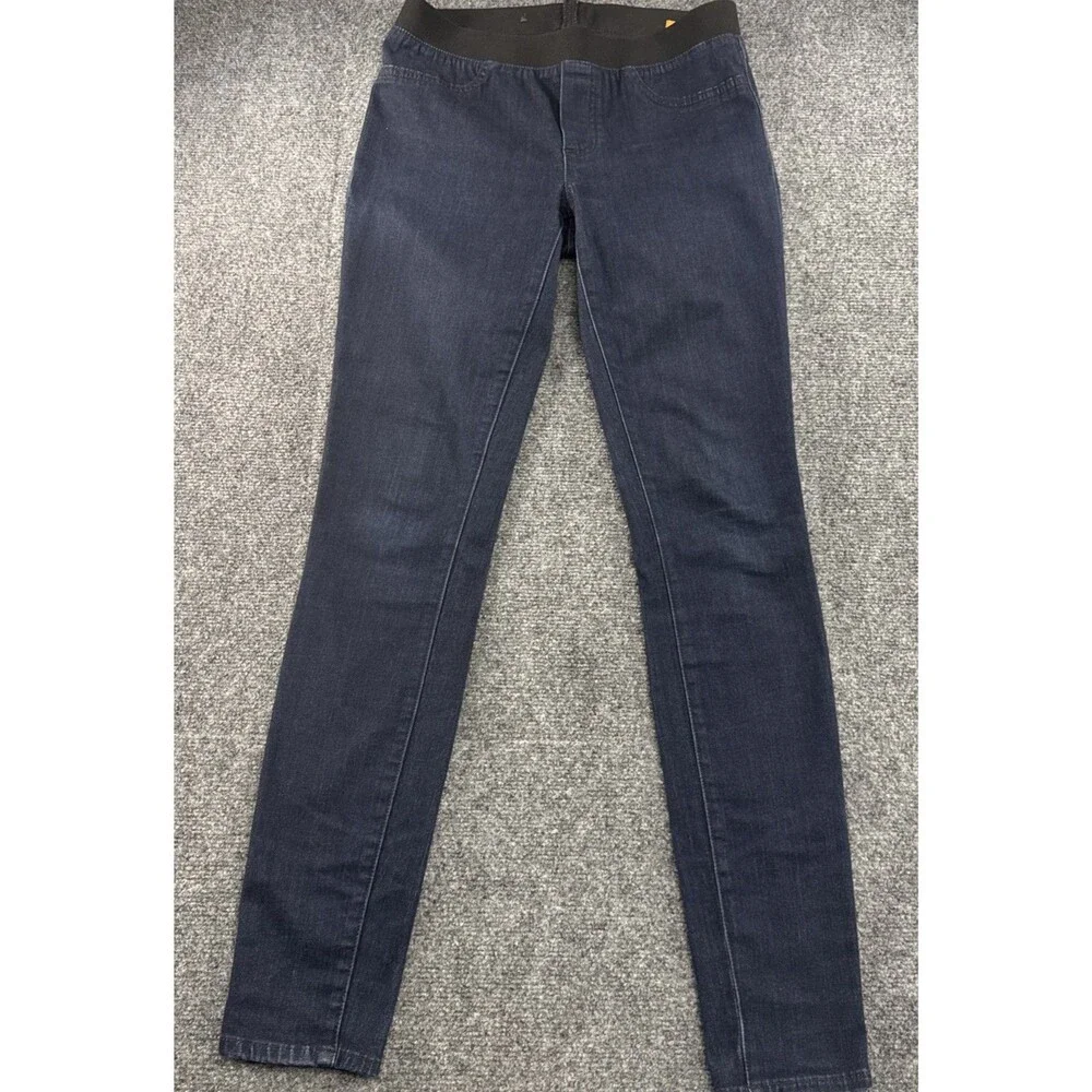 Tory Burch Denim Leggings Skinny Pull On Dark Wash Stretch Jeans Size 27